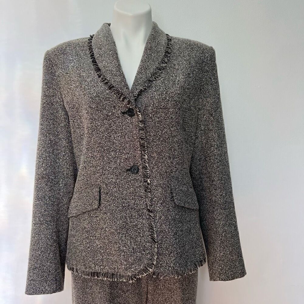 Jade Tweed Black and White Blazer Jacket and Pants